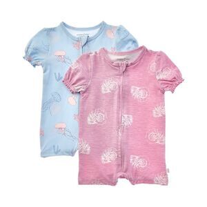 Poppy & Clay 2Pk Be Free Shortie Sleeper, Blue